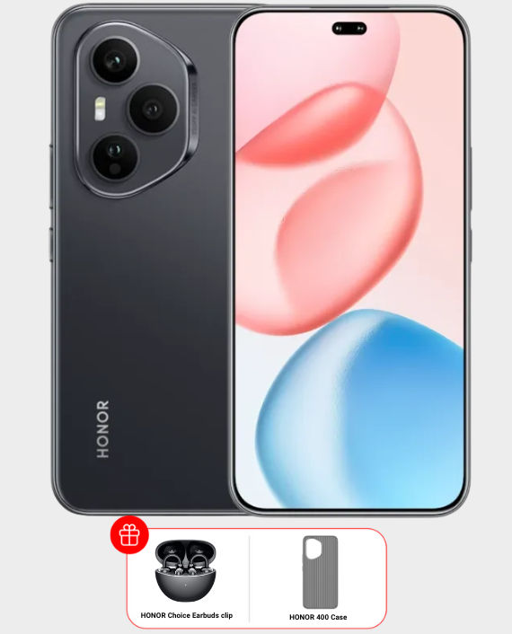 HONOR 400 Pro 5G 12GB 512GB (HONOR Choice Earbuds Clip + HONOR 400 Pro Case) - Midnight Black