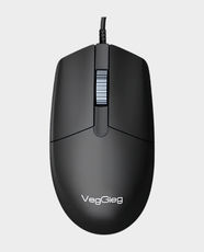 VegGieg Office Wired Mouse | High-Precision Optical Sensor | 1.8m USB Cable | Durable Metal Scroll Wheel | Symmetrical Design | Compatible with Laptops and Desktops | G005 - Black