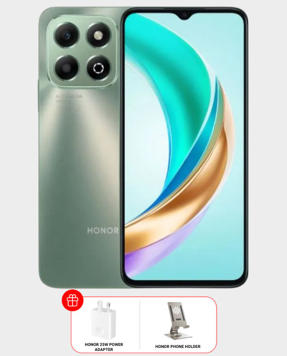 HONOR X6b 6GB 128GB (HONOR 25W Power Adapter + HONOR Phone Holder) - Forest Green