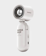 Momax 1° Go Clamp Compact Foldable Umbrella-Clip Mini Fan | 9950 RPM Motor Speed | 5 Speed Settings | 3 Operating Modes | 4D Rotatable Design | 2000mAh Battery | Up to 7 Hours Runtime | USB-C Charging - White