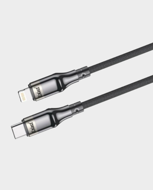Exact USB-C to Lighting Nylon Cable  20W 2m EX794 - Black