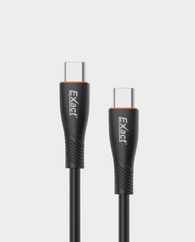 Exact USB-C to USB-C 65W 1M Silicon Charging Cable - Black in Qatar