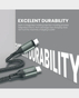 Exact USB-C to USB-C Cable | 60W | 1m | Fast Charging and Data Transfer | EX1105 - Black