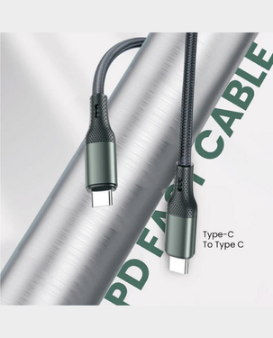 Exact USB-C to USB-C Cable | 60W | 1m | Fast Charging and Data Transfer | EX1105 - Black