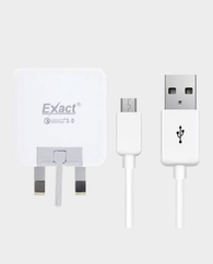 Exact QC 3.0 Micro Travel Charger EX2323 - White in Qatar