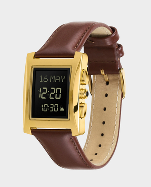 Buy ALFAJR Classic Watch WL-08L Deluxe Gold Brown Leather in