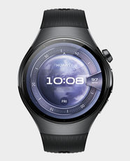 HUAWEI Watch 5 | 46mm | LTE | 1.5 Inch AMOLED Display | ECG & Body Temperature Sensors | 5 ATM + IP69 Water Resistant | Black Fluoroelastomer Strap | Stainless Steel Case - Black