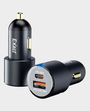 Exact 100W Car Charger Adaptor | Fast Charging | Overcurrent Protection | overvoltage Protection | Short Circuit Protection | Temperature Control | EX1104 - Black