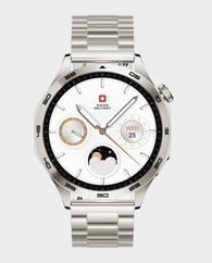 Swiss Military Swiss International Smartwatch with Gold Frame Gold Metal Strap - Gold Frame in Qatar
