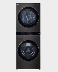 LG 19Kg Front Load Washer and Dryer Tower W1S1CVK2EHM – Black in Qatar