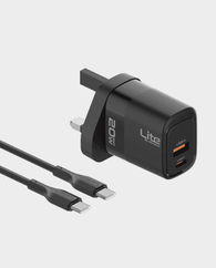 Moxedo Lite 20W GaN Charger with USB-C Cable – Black in Qatar