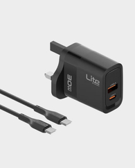 Moxedo Lite 30W GaN Charger with USB-C Cable – Black in Qatar