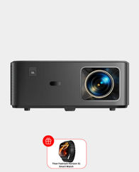 Yaber K2S Smart LCD Projector | 800 ANSI Lumens | 4K Supported (H.265) | 1080P Full HD | Auto Focus & Keystone | Android TV | Wi-Fi 6 | Bluetooth 5.0 | NFC Screencast | Dolby Audio | Built-in TV Dongle – Black