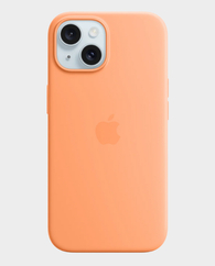Apple Silicone Case For iPhone 15 Plus - Orange Sorbet in Qatar