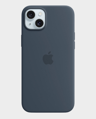 Apple Silicone Case For iPhone 15 Plus - Storm Blue in Qatar