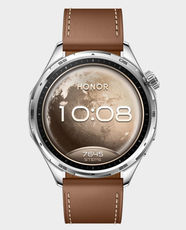 HONOR Watch 6 Smart Watch | 1.46-inch AMOLED Touchscreen | 32MB RAM + 4GB Storage | 5ATM/IP69 Water Resistant | Up to 35 Days Battery Life | Leather Strap | Global Version | Bluetooth 5.4 | ROM-B09 - Twilight Brown