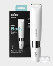 Braun BS1000 Body Mini Trimmer Wet & Dry with Trimming Comb | German Technology | Gentle and Precise Trimming | Compact Portable Design | Multipurpose Grooming | 100% Waterproof | BS1000 - White