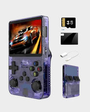 R36S Retro Handheld Gaming Console | RK3326 Quad-Core | 1GB RAM | 64GB Storage | 3.5-inch IPS LCD | 3200mAh | Wi-Fi + Bluetooth | Supports Retro Consoles - Purple