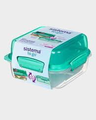 Sistema Lunch Stack Square Box To Go 1.24L SM21610 - Mint Teal in Qatar