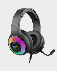 HAVIT H2042D Wired Stereo Over-Ear Gaming Headphone | RGB Lighting | Built-in Microphone | USB Power 50mm Drivers - Black