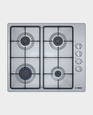 Bosch Series 2 Built-In Gas Cooktop | 4 High-Efficiency Burners with Auto Ignition | 60 cm Hob for Modern Kitchens | PBP6C5B62M - Stainless Steel