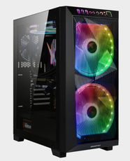 GAMDIAS Apollo M1 Elite Mid Tower ATX Gaming Case | Tempered Glass Window | 2 x 200mm, 1 x 120mm ARGB Fans | Magnetic Dust Filter