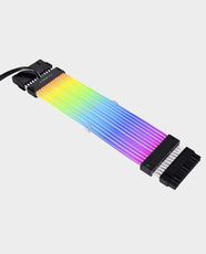 Lian Li Strimer Wireless 24-Pin Motherboard Extension Cable | Silicone & TPE | 9W | 132 LEDs - White
