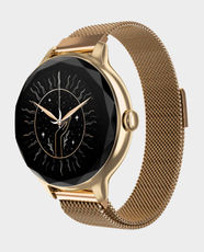Noise NoiseFit Diva Smartwatch With 1.1 Inch Full Touch AMOLED Display | for Ladies | Female Cycle Tracker | AI Voice assistance | Up to 7 Days of Battery - Gold Link
