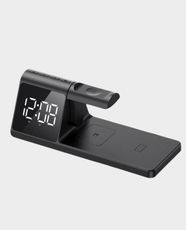 HAVIT W3042 Multifunctional Wireless Charging Station | Compatible With Phones , Smartwatches , Earbuds | 15 W Fast Charging | 3-in-1 Wireless Charging Station - Black