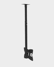 Skill Tech Telescopic LCD TV Ceiling Mount | 17 - 43 Inch | Adjustable Height 1050 - 1560mm | Tilt - 15° | Vesa 200x200 | Max Load 25kg | SH-32C - Matte Black