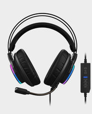 GIGABYTE AORUS H1 Wired Gaming Headset | Virtual 7.1 Channel | ENC | RGB Lighting | 50mm Drivers | Bendable Microphone - Black
