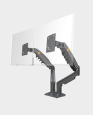 North Bayou Premium Dual Monitor Mechanical Gas Spring Monitor Arm | 17 - 27 inch Monitor | 360° Rotation | NB F160
