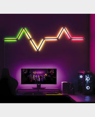 Epic Gamers Light Beam Expansion Kit | 6 RGB LED Light Bars | Customizable Lighting Effects | Seamless Color Transitions - Black