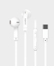 HAVIT Sport Stereo Metal Bass Wired Earphones | 14.2mm Speaker Driver | USB‑C | E336C - White