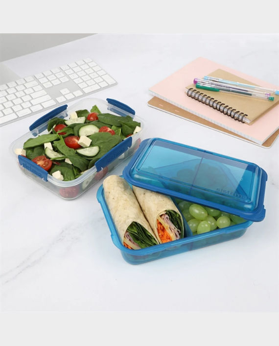 Buy Sistema 1.8L Lunch Stack Rectangle Box To Go SM21710 - Blue in ...