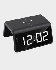 HAVIT 6 in 1 Wireless Charging | 15W | Function (Clock, Alarm, Atmosphere, Wireless Charger, USB Charger) | W320 - Black