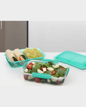 Buy Sistema 1.8L Lunch Stack Rectangle Box To Go SM21710 - Mint Teal in ...
