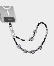 MAGEASY Beaded Wrist Strap + Strap Card with Snap Hook | Durable Beads | Lightweight & Comfortabl - Midnight Heart