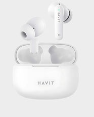 HAVIT TW967 TWS Wireless Stereo Earphones | Power Bass | Master-slave Switch | Bluetooth 5.1 - White