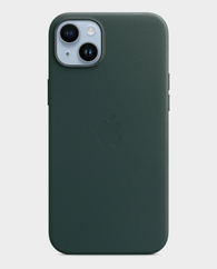Apple Leather Case for iPhone 14 - Forest Green in Qatar