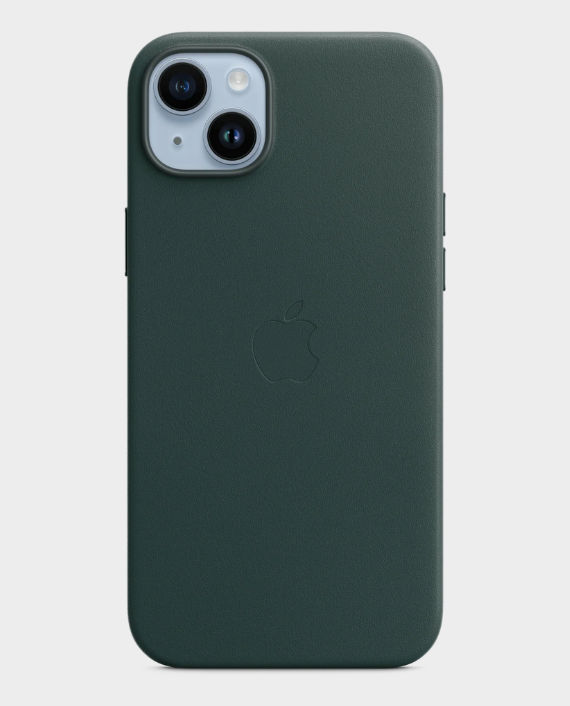 Apple Leather Case for iPhone 14 Plus - Forest Green in Qatar