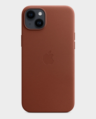 Apple Leather Case for iPhone 14 Plus - Umber in Qatar