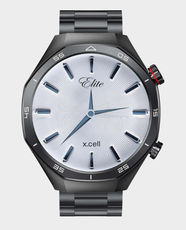 X.Cell Elite 7 Smartwatch with 1.52 inch HD Display | 7 Days Battery | IP67 Water Resistance | Gunframe with Black Metal Strap - Black