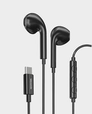 Moxedo Wired Stereo Type-C Double Earphone | Built-in Microphone | 1.2 m Cable Length | 14.2 mm Driver Diameter | Wide Compatibility | Ergonomic Comfort-fit | Crystal Clear Calls | Dynamic Stereo Sound - Black