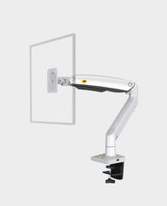 North Bayou Desk Top Mount | USB 3.0 Port | 22 - 35 inch Monitor | 360° Rotation | NB F100A - White