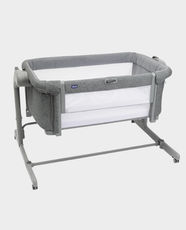 Chicco Next2Me Magic Evo Co-Sleeping Crib | 11 Height Levels | Rocking Mode | One-Hand Sliding Side | Up To 6 Months Age Group - Dark Grey