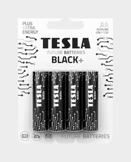 Tesla Black+ AA Alkaline Batteries | 1.5V | For Electronics & Everyday Devices | Pack of 4