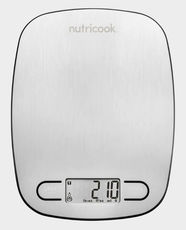 Nutricook Digital Kitchen Scale | 5 kg Capacity | Stainless Steel Material | Ideal For Baking, Cooking, or Portioning Meals | Accurate Precise Measurements | NC-KSE5 - Silver