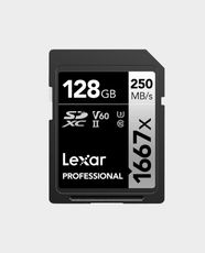 Lexar Professional 1667x 128GB SDXC UHS‑II Memory Card | U3, V60, Class 10 | Up to 250 MB/s Read | 120 MB/s Write | Write‑protect Switch | High-Speed Performance | Faster Video Capture | LSD128CB1667