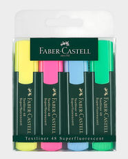 Faber-Castell Textliner 154804 Germany | Super Fluorescent | Chisel Tip | Quick-Dry Ink | 5 Sets of 4 Markers Each